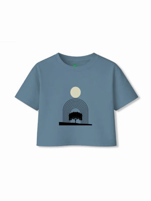 Bambify Kids T-Shirt Set Spanish & Art White & Dusty Blue 5-6 Years bamboo cotton kids clothing India