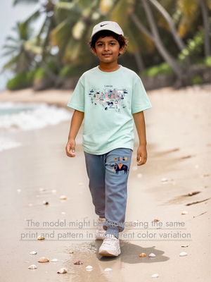 Bambify Best Kids Tracks Set Naturally Pure ‚ Eurasia Beige & White Bamboo Cotton Bambify India Beige 9-10 Years bamboo cotton kids clothing India