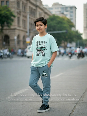 Bambify Eco Friendly Sustainable Kids Tracks Set ‚ Super Fast Beige & White Bamboo Bambify India Beige 11-12 Years bamboo cotton kids clothing India
