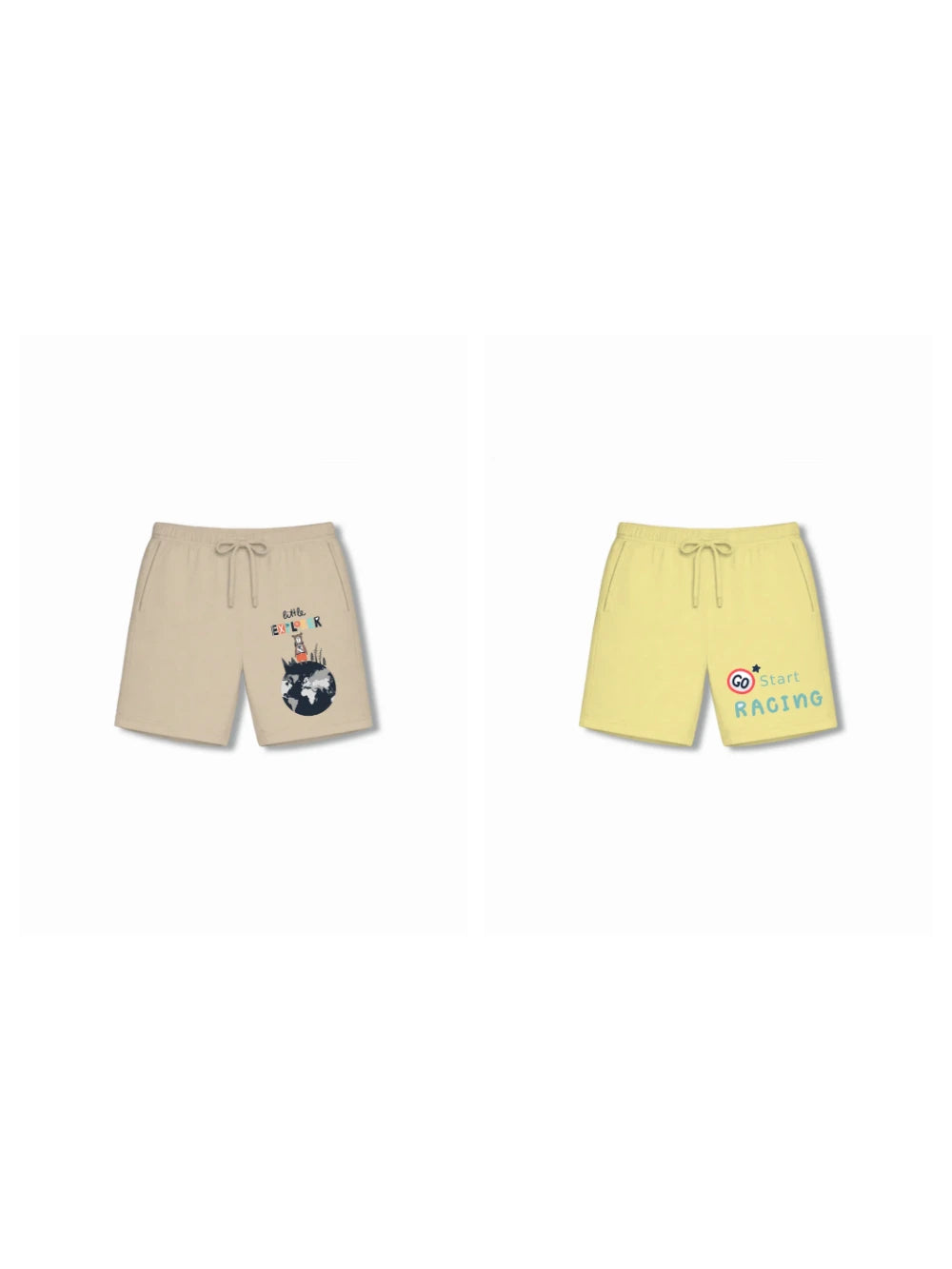 Bambify Kids Bottom 2 Piece Set London & F1 Racing Beige & Yellow 7-8 Years bamboo cotton kids clothing India
