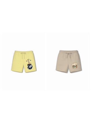 Bambify Kids Bottom 2 Piece Set London & Urban Style Yellow & Beige 3-4 Years bamboo cotton kids clothing India