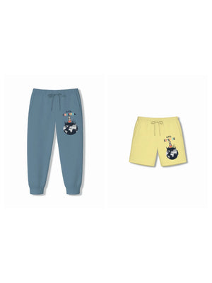 London Light Blue & Dusty Blue Kids Joggers Set Size 7-8 Years ‚ Bambify India