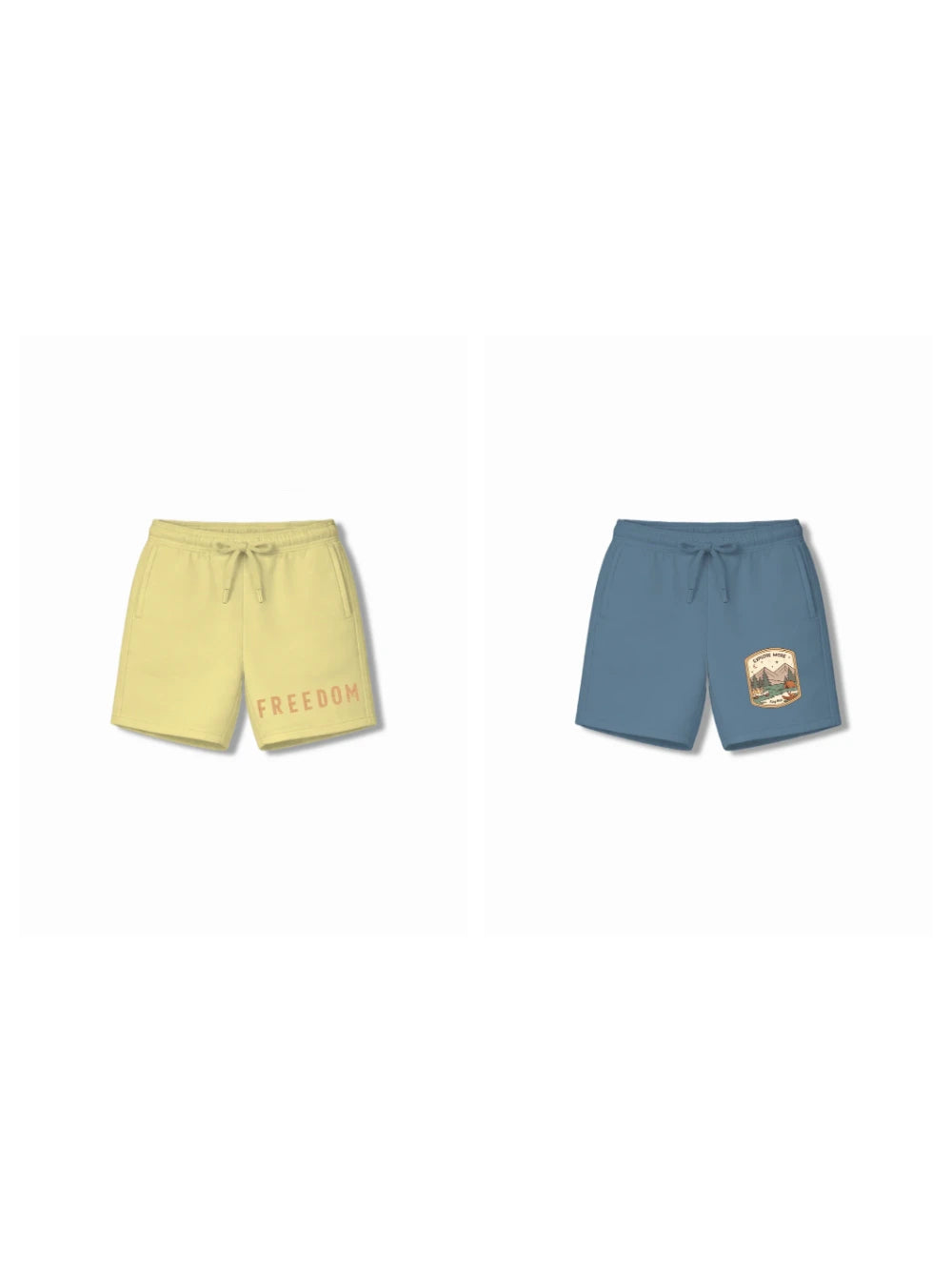 Bambify Kids Bottom 2 Piece Set Born to Ride & Urban Style Yellow & Dusty Blue 3-4 Years bamboo cotton kids clothing India