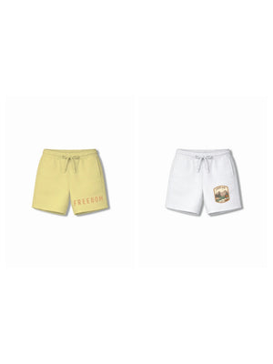 Bambify Kids Bottom 2 Piece Set Born to Ride & Urban Style Yellow & White 3-4 Years bamboo cotton kids clothing India