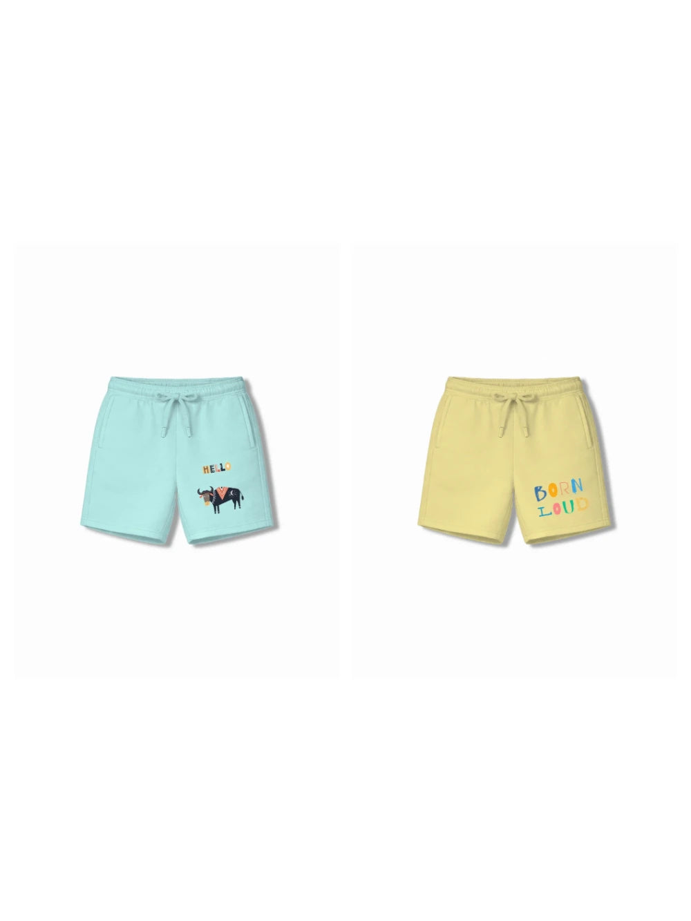 Bambify Kids Bottom 2 Piece Set Noise & Eurasia Yellow & Light Blue 5-6 Years bamboo cotton kids clothing India