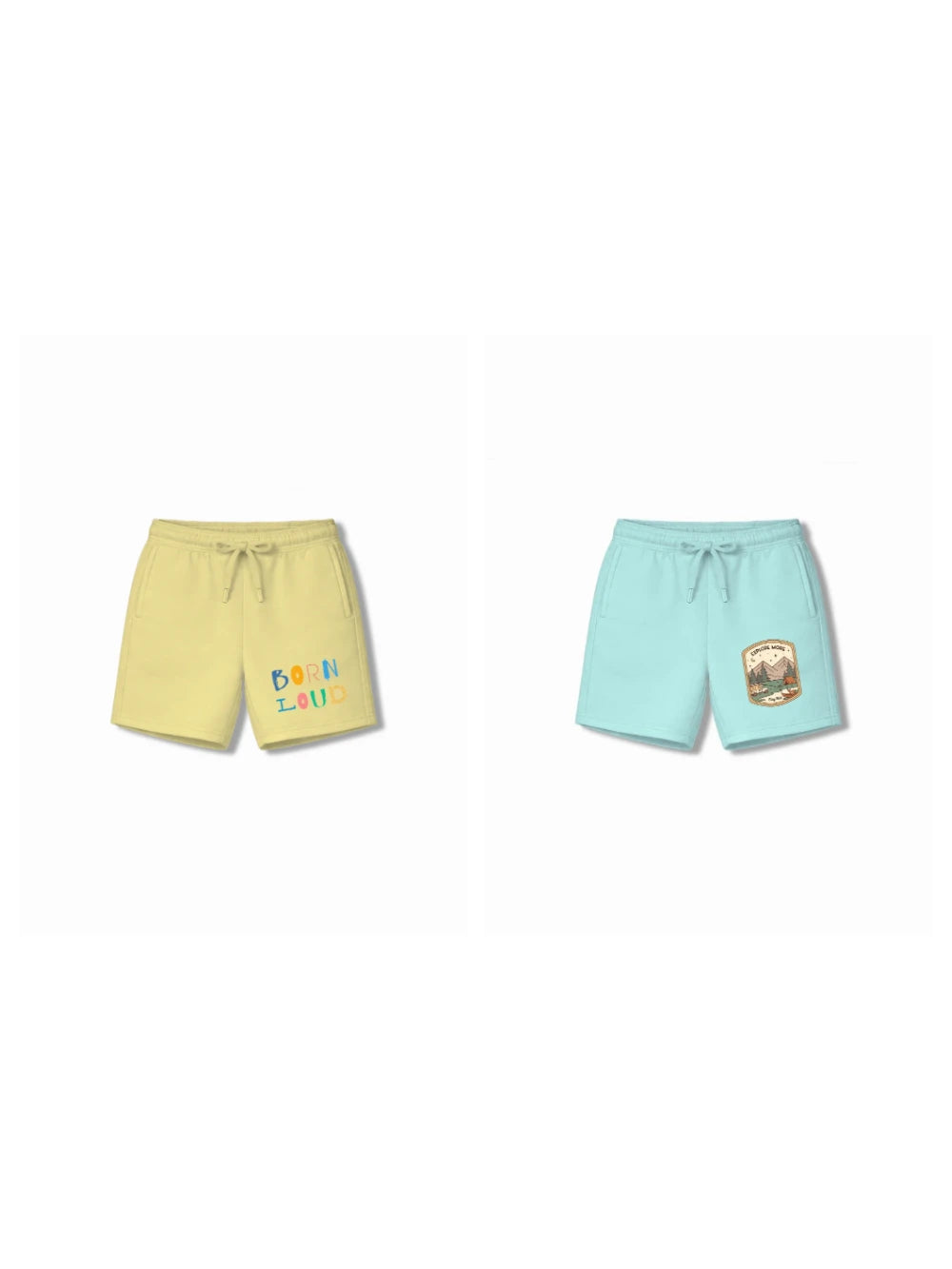 Bambify Kids Bottom 2 Piece Set Noise & Urban Style Yellow & Light Blue 3-4 Years bamboo cotton kids clothing India