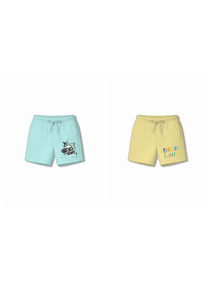 Bambify Kids Bottom 2 Piece Set Noise & Super Fast Yellow & Light Blue 7-8 Years bamboo cotton kids clothing India