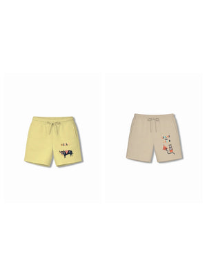 Bambify Kids Bottom 2 Piece Set Eurasia & Australia Yellow & Beige 5-6 Years bamboo cotton kids clothing India