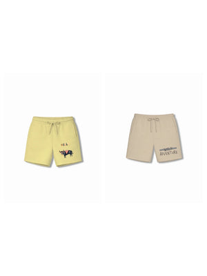 Eurasia Yellow & Dusty Blue Drop Shoulder T-shirt & Shorts Set Size 7-8 Years Bamboo Cotton ‚ Bambify India