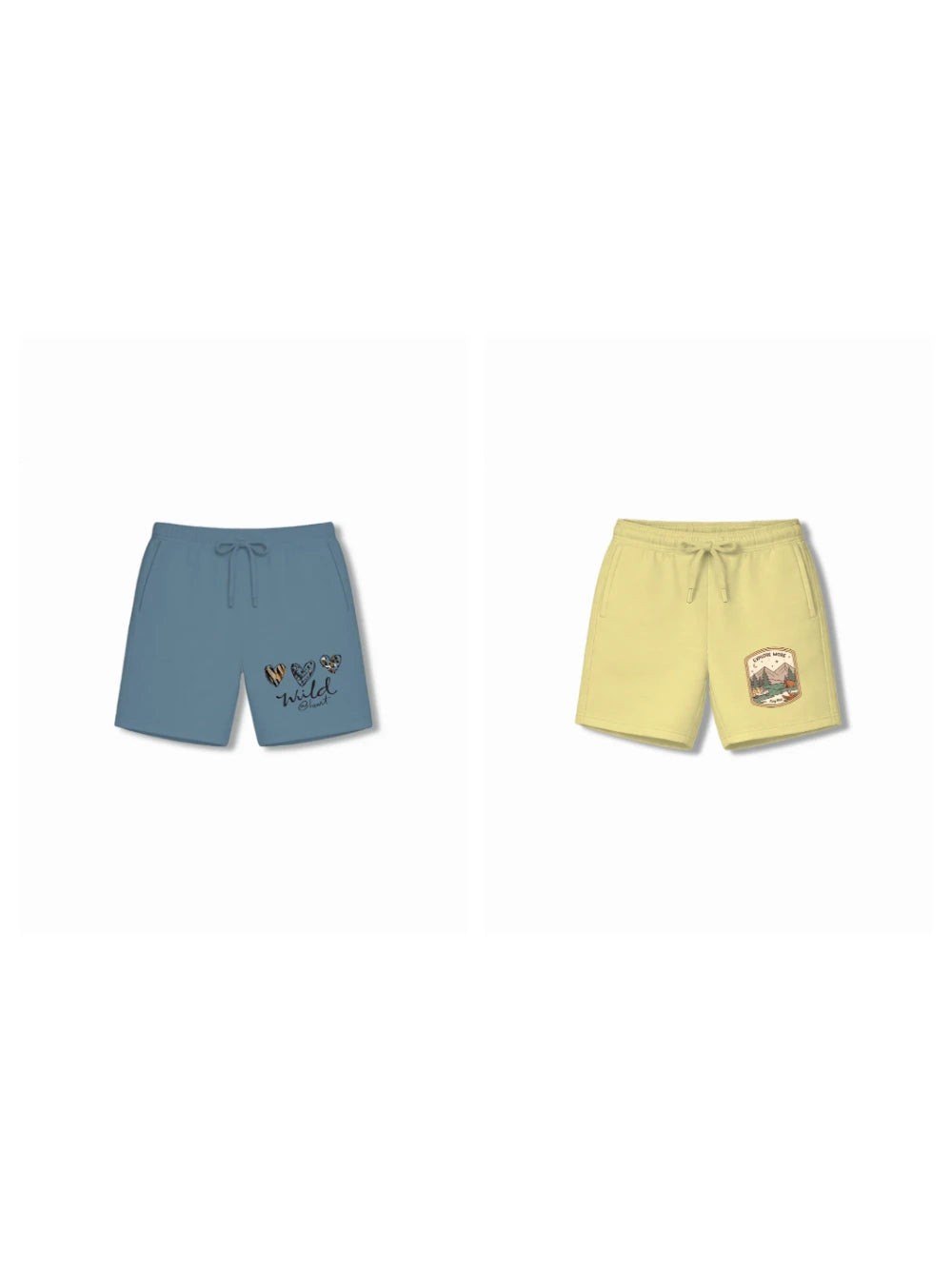 The Lion Light Blue & Dusty Blue Kids Shorts Set Size 7-8 Bamboo Cotton ‚ Bambify India