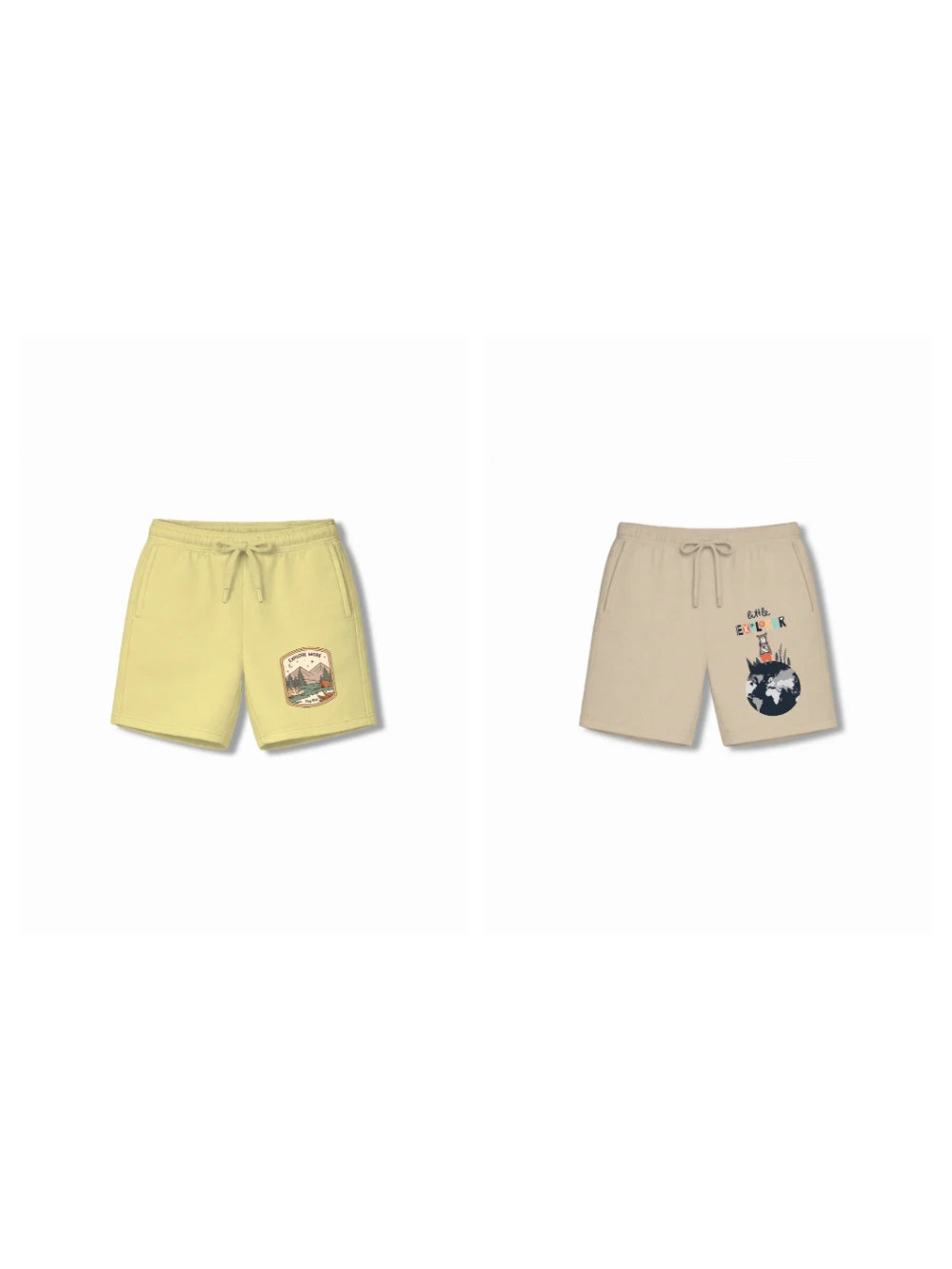 Bambify Kids Bottom 2 Piece Set Urban Style & London Yellow & Beige 7-8 Years bamboo cotton kids clothing India