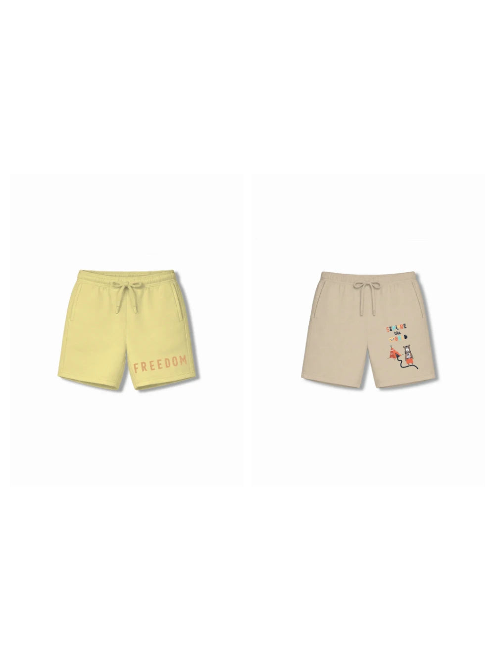 Bambify Kids Bottom 2 Piece Set Born to Ride & Australia Yellow & Beige 3-4 Years bamboo cotton kids clothing India