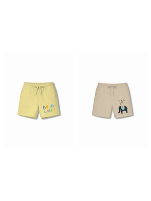 Bambify Kids Bottom 2 Piece Set Noise & Animal World Yellow & Beige 3-4 Years bamboo cotton kids clothing India