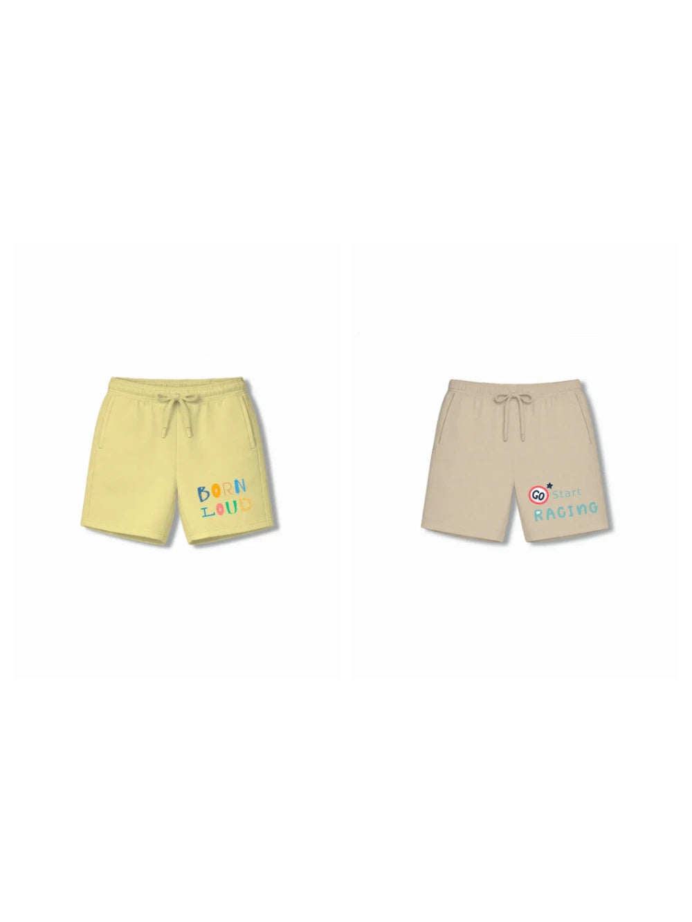 Noise Yellow & Dusty Blue Drop Shoulder Shorts Set Size 7-8 Years Bamboo Cotton ‚ Bambify India