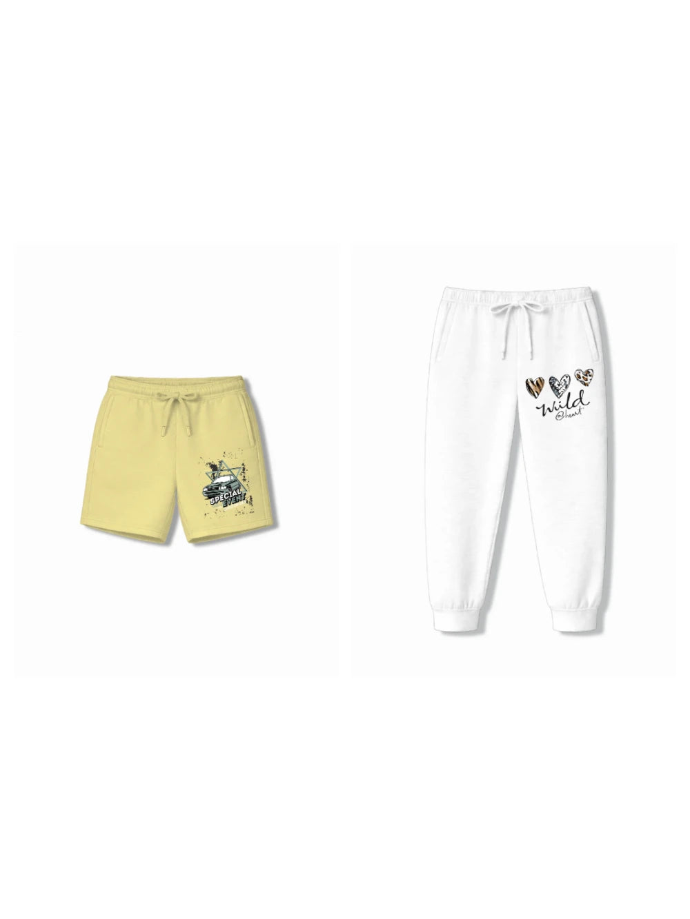 Super Fast Yellow & Dusty Blue Oversized T-shirt & Shorts Set Size 7-8 Years Bamboo Cotton ‚ Bambify India