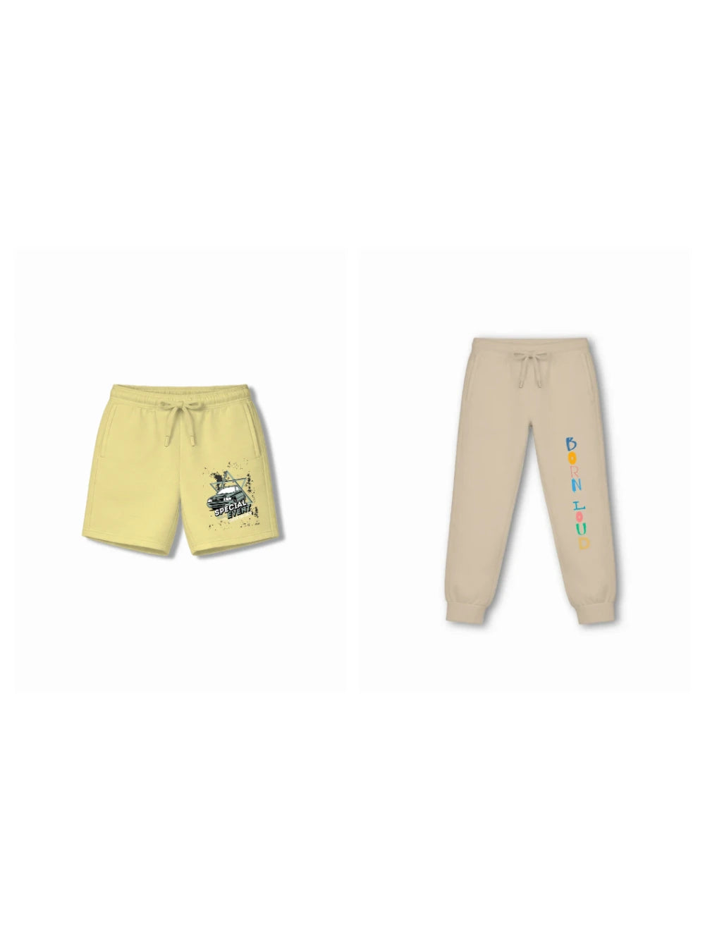 Bambify Kids Bottom 2 Piece Set Super Fast & Noise Yellow & Beige 7-8 Years bamboo cotton kids clothing India