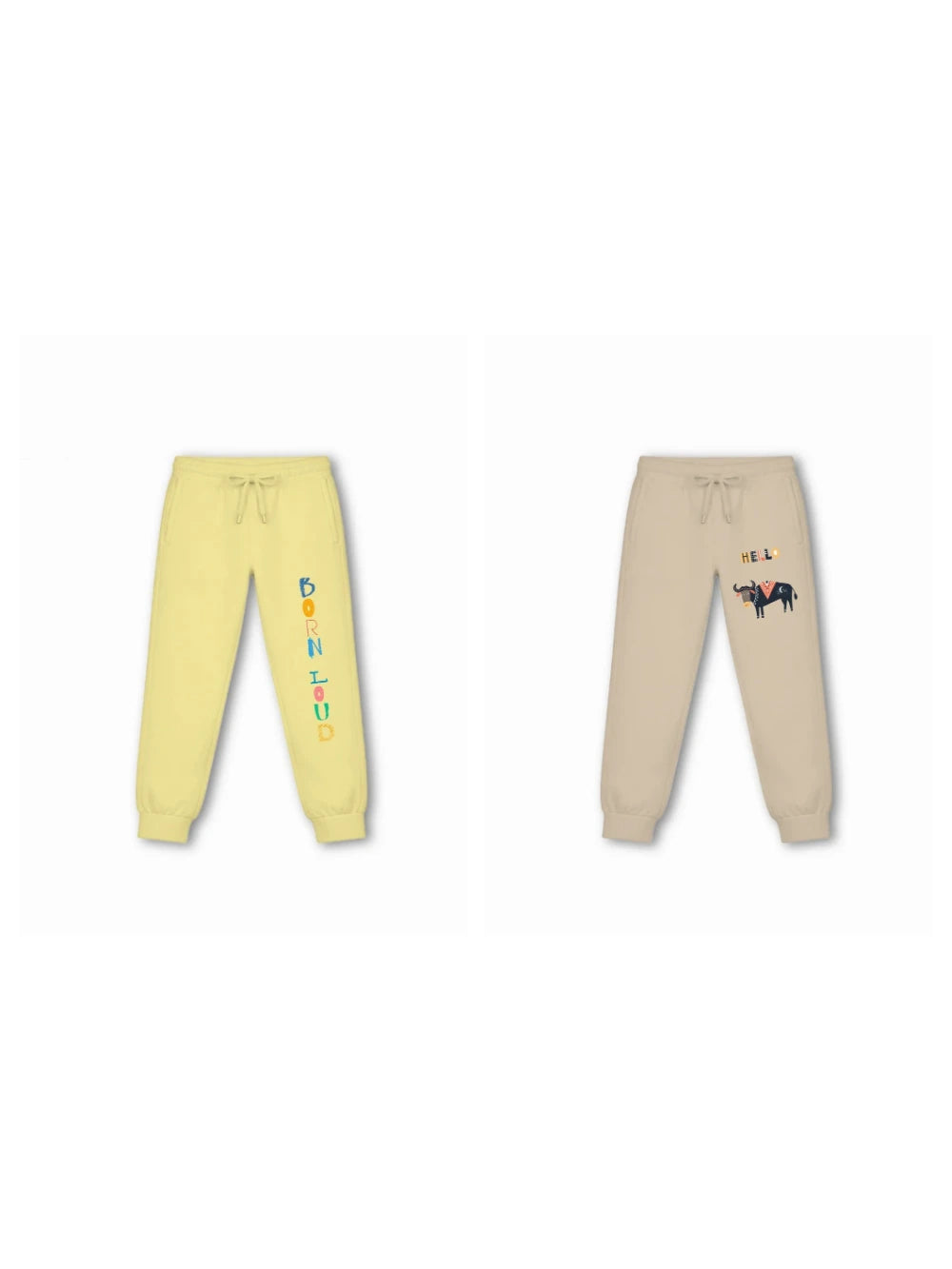 Bambify Kids Bottom 2 Piece Set Noise & Eurasia Yellow & Beige 5-6 Years bamboo cotton kids clothing India