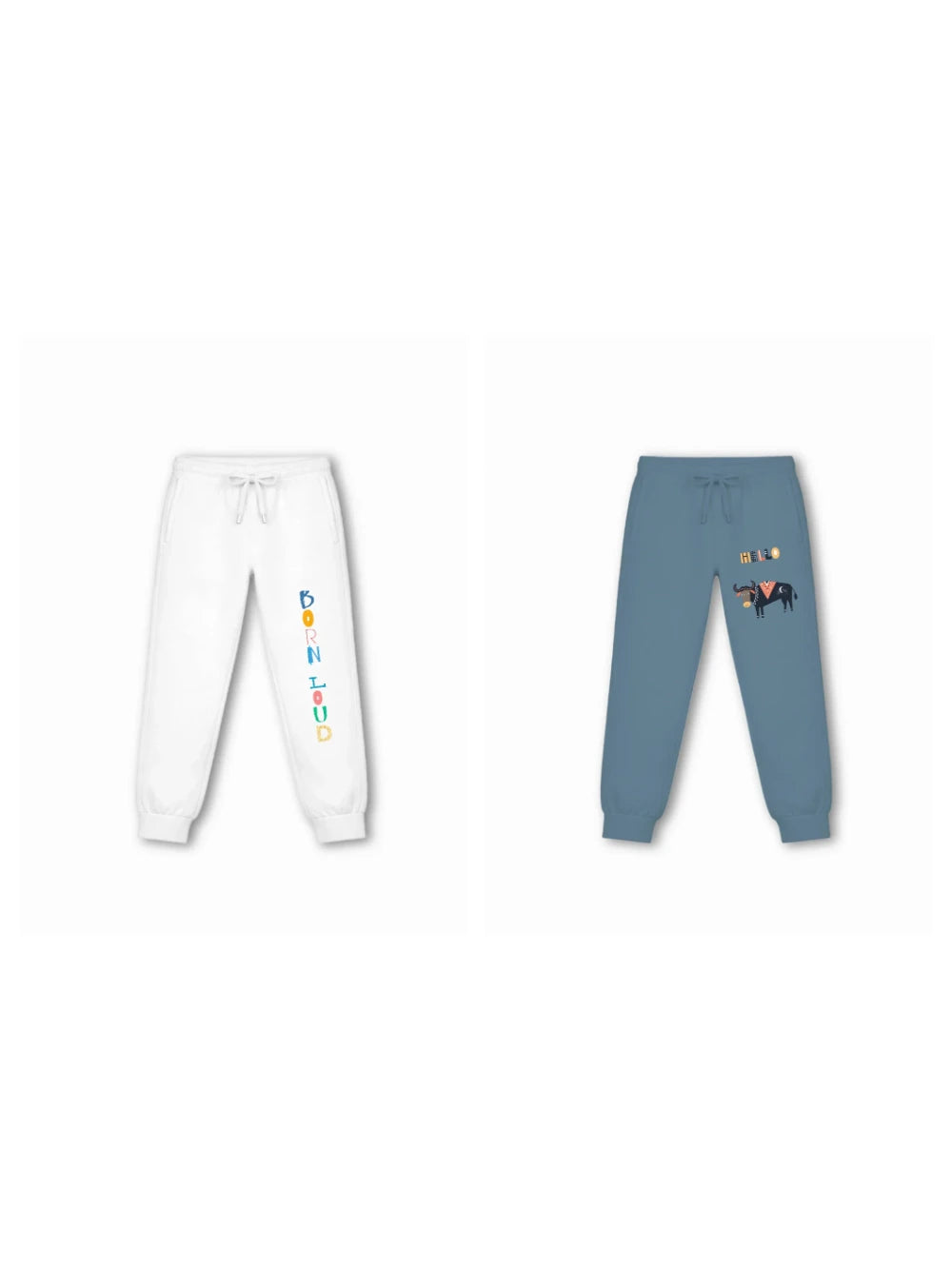 Noise Beige & White Kids Tracks Set Size 7-8 Years Bamboo Cotton ‚ Bambify India