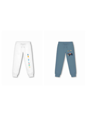 Noise Beige & White Kids Tracks Set Size 7-8 Years Bamboo Cotton ‚ Bambify India