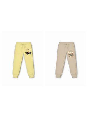Bambify Kids Bottom 2 Piece Set Eurasia & Urban Style Yellow & Beige 3-4 Years bamboo cotton kids clothing India