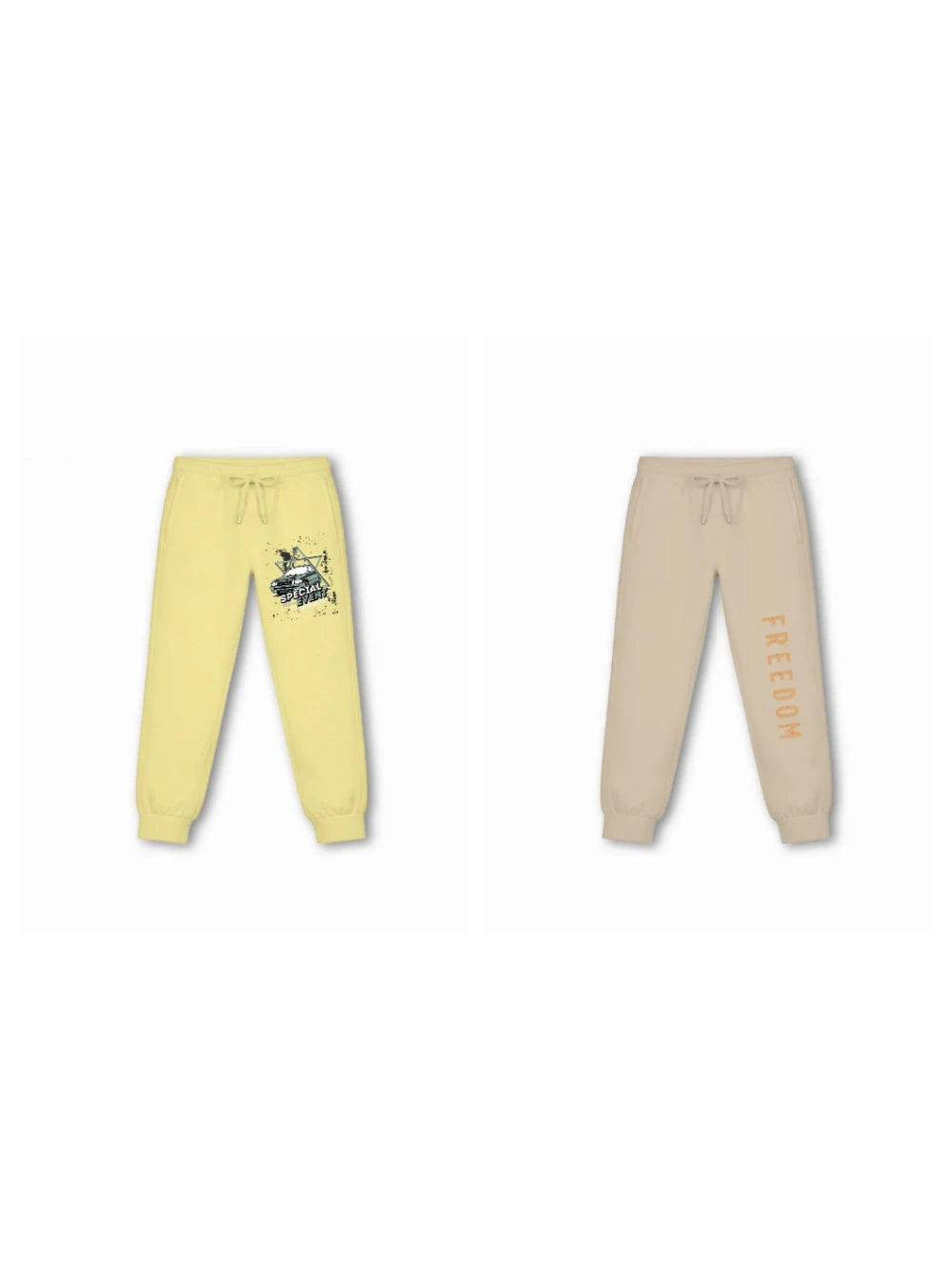 Bambify Kids Bottom 2 Piece Set Super Fast & Born to Ride Yellow & Beige 5-6 Years bamboo cotton kids clothing India