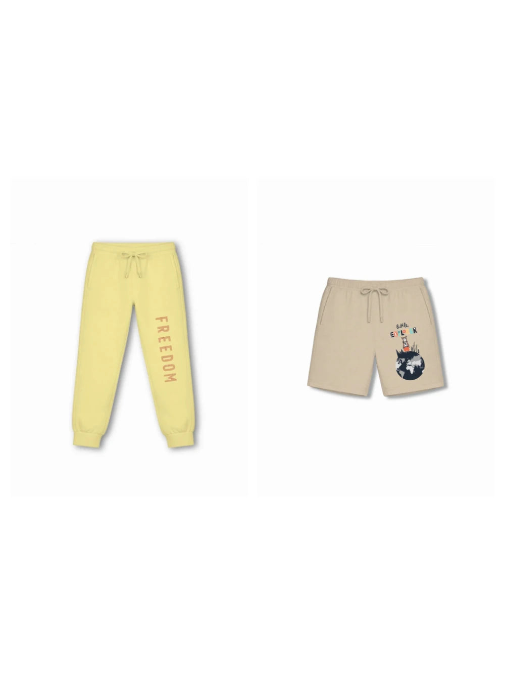 Bambify Kids Bottom 2 Piece Set Born to Ride & London Yellow & Beige 11-12 Years bamboo cotton kids clothing India