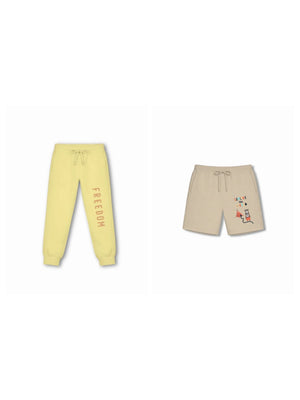 Bambify Kids Bottom 2 Piece Set Born to Ride & Australia Yellow & Beige 5-6 Years bamboo cotton kids clothing India