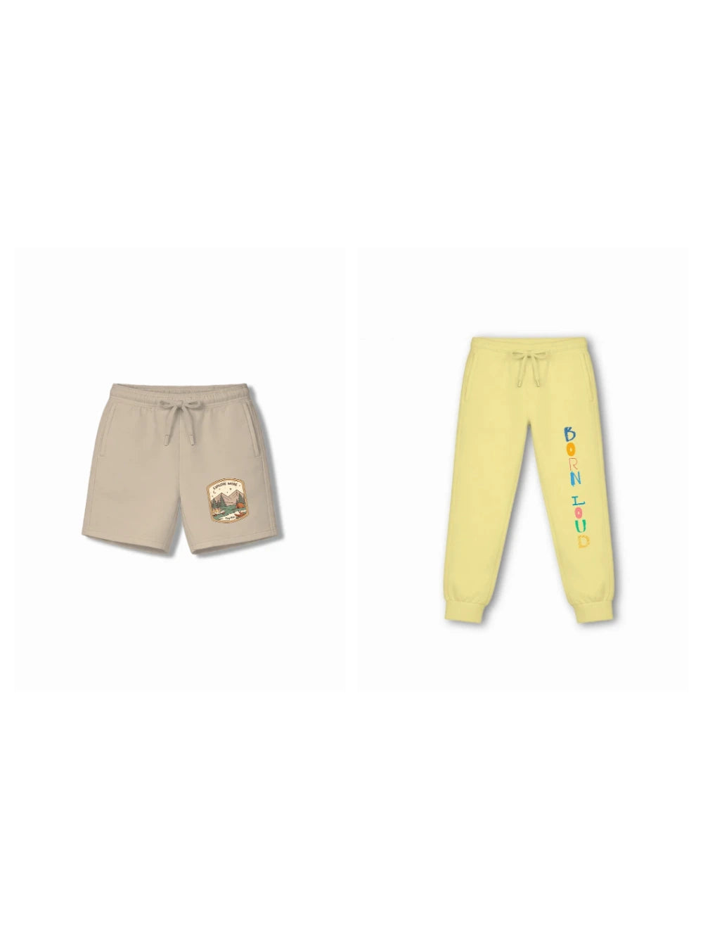 Urban Style White & Beige Low Shoulder T-shirt & Shorts Set Size 7-8 Years Bamboo Cotton ‚ Bambify India