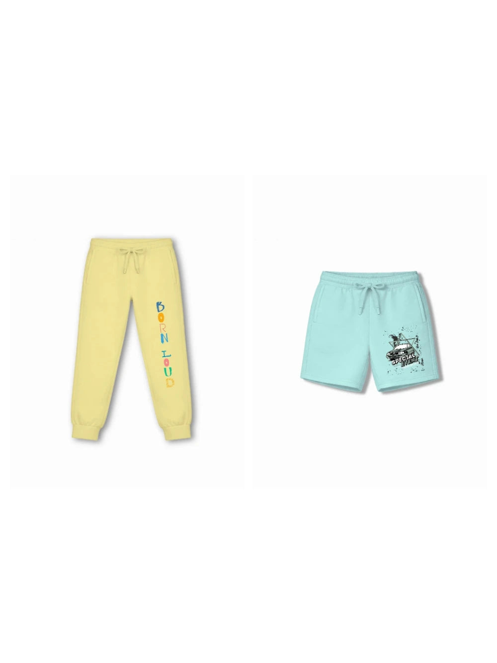 Bambify Kids Bottom 2 Piece Set Noise & Super Fast Yellow & Light Blue 11-12 Years bamboo cotton kids clothing India