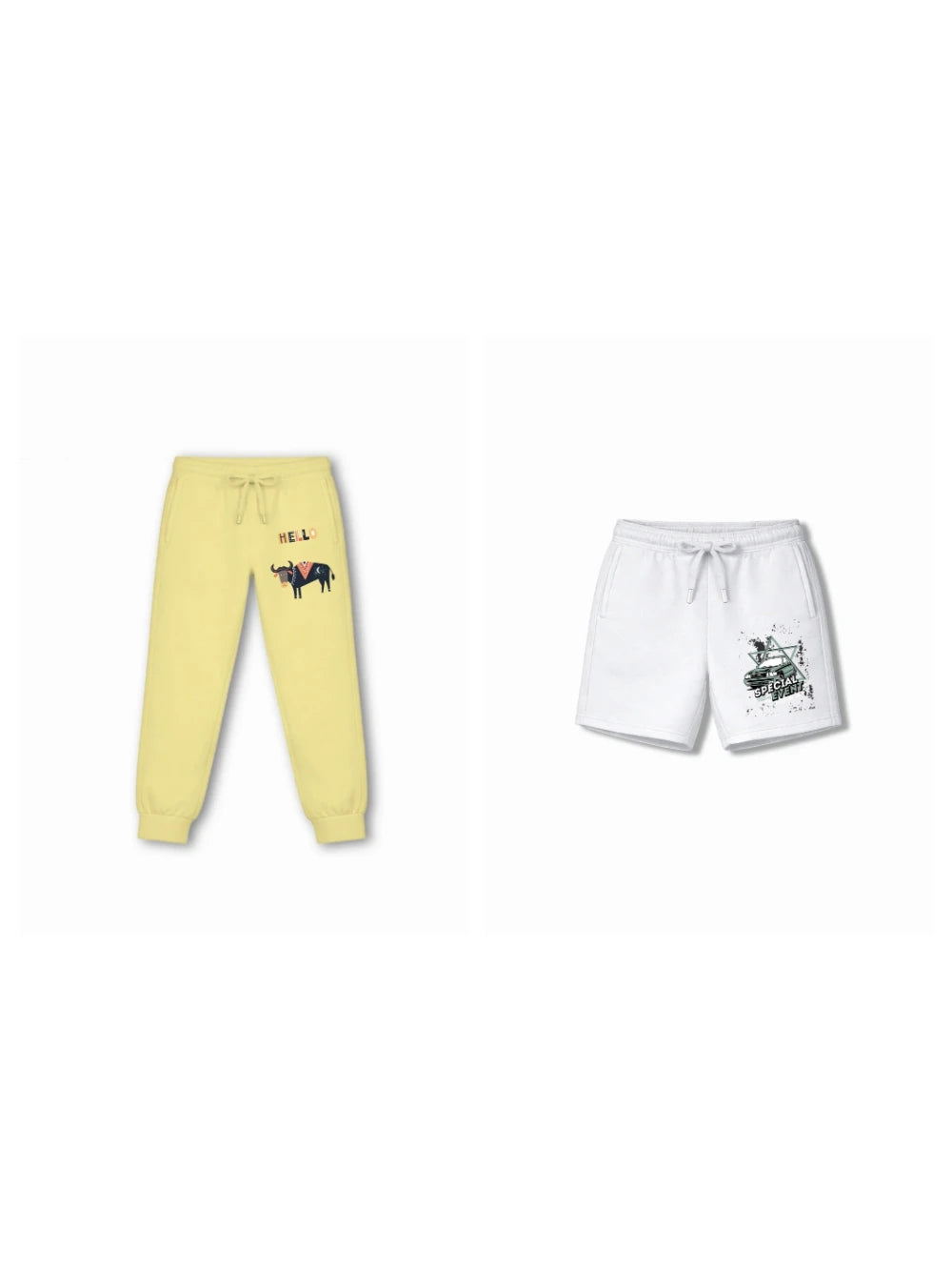Bambify Kids Bottom 2 Piece Set Eurasia & Super Fast Yellow & White 11-12 Years bamboo cotton kids clothing India