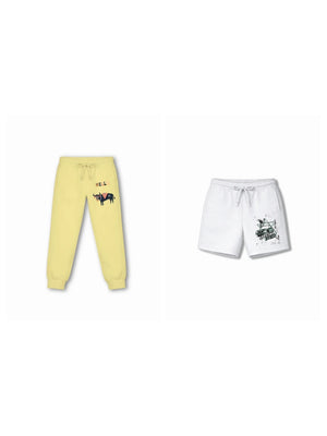 Bambify Kids Bottom 2 Piece Set Eurasia & Super Fast Yellow & White 11-12 Years bamboo cotton kids clothing India