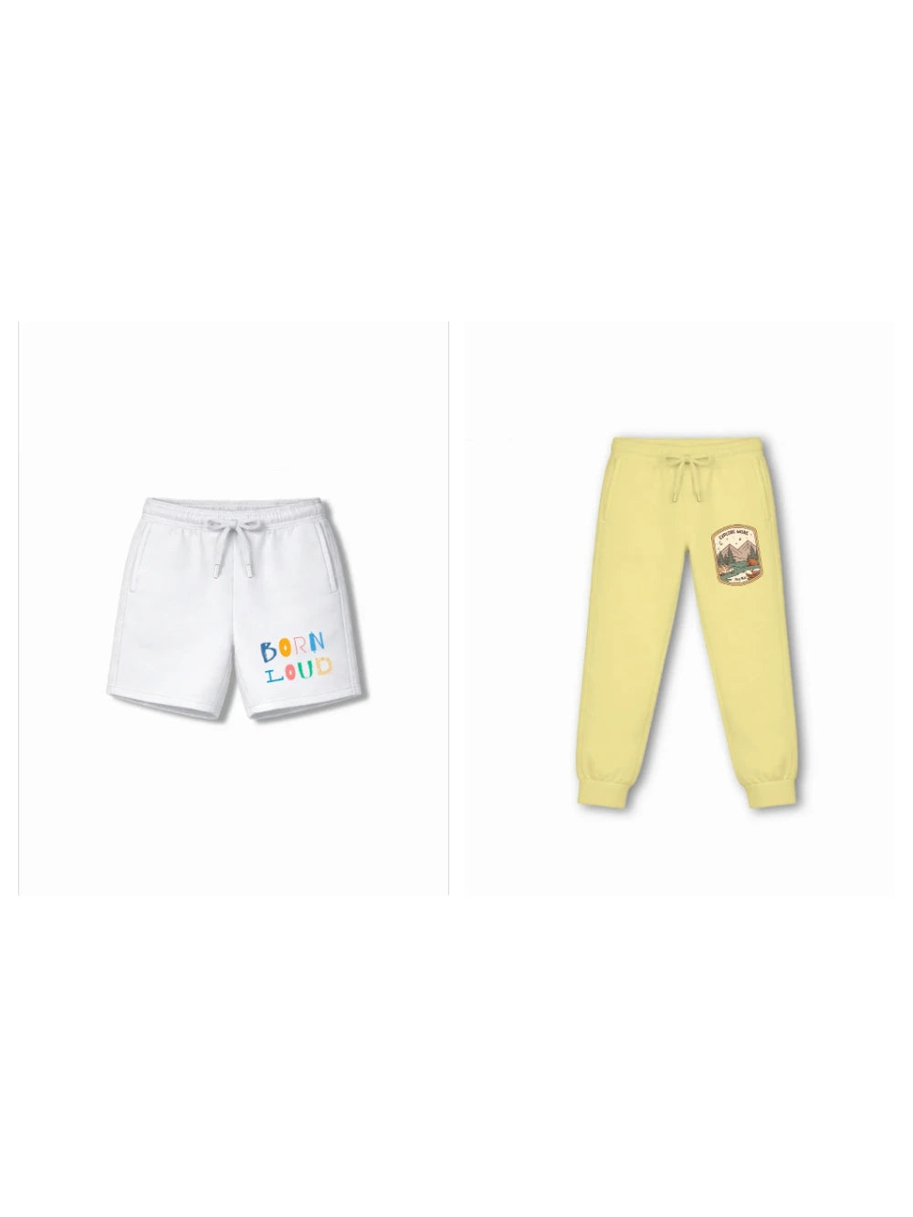 Noise Beige & White Drop Shoulder Shorts Set Size 9-10 Years Bamboo Cotton ‚ Bambify India
