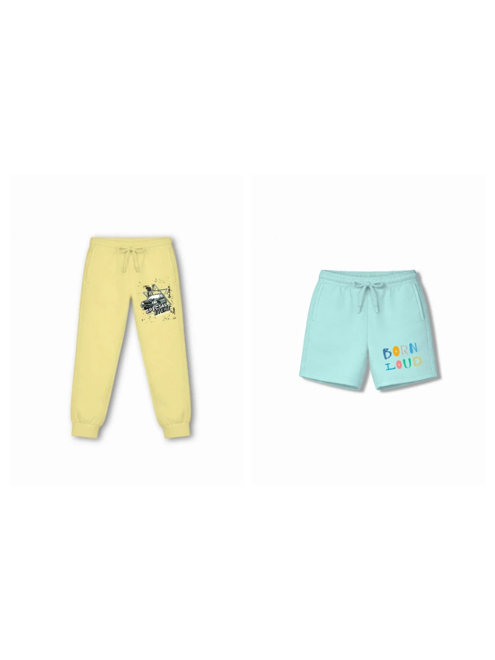 Bambify Kids Bottom 2 Piece Set Super Fast & Noise Yellow & Light Blue 11-12 Years bamboo cotton kids clothing India