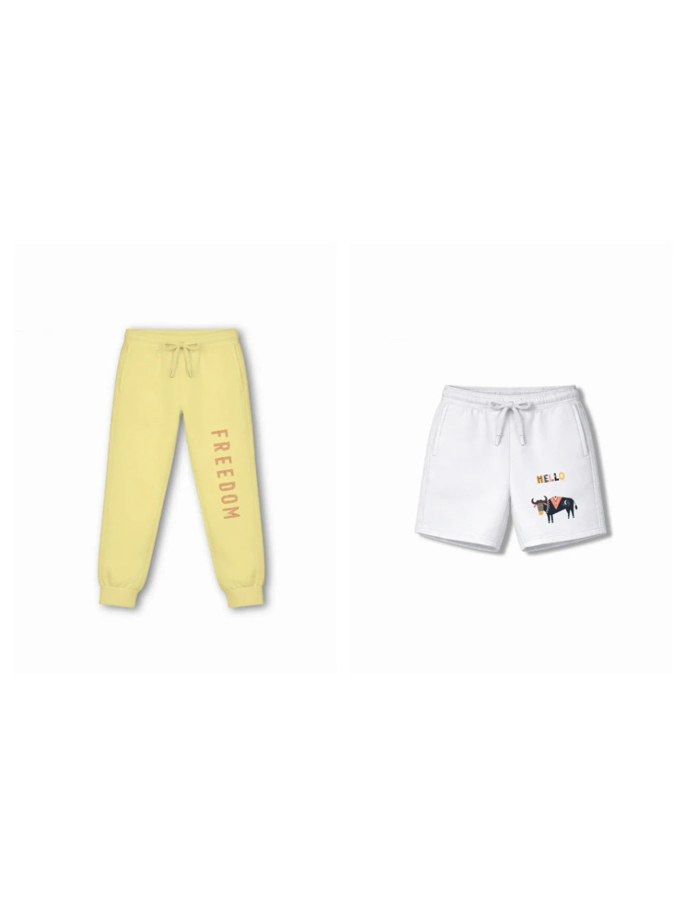 Bambify Kids Bottom 2 Piece Set Born to Ride & Eurasia Yellow & White 5-6 Years bamboo cotton kids clothing India