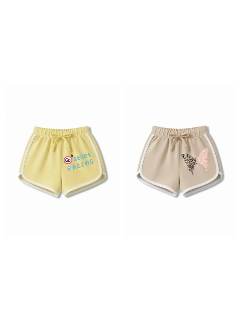 Bambify Kids Bottom 2 Piece Set F1 Racing & Angel Yellow & Beige 5-6 Years bamboo cotton kids clothing India