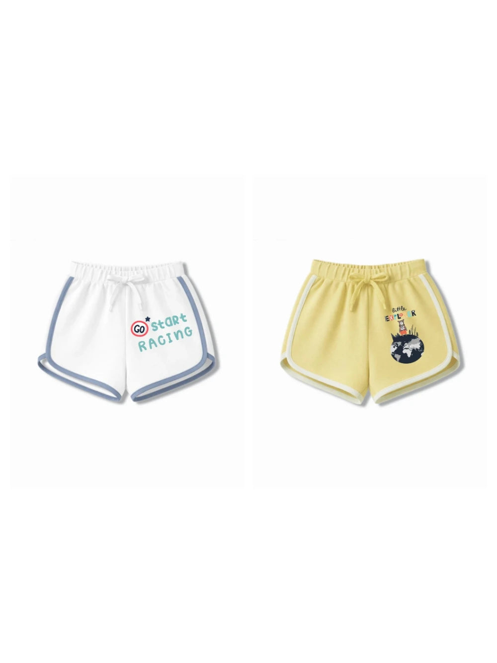 Bambify Kids Bottom 2 Piece Set F1 Racing & France White & Yellow 9-10 Years bamboo cotton kids clothing India