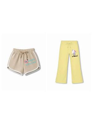 Bambify Kids Bottom 2 Piece Set F1 Racing & Unicorn Beige & Yellow 5-6 Years bamboo cotton kids clothing India