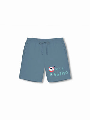 Bambify Kids Bottom 2 Piece Set Super Fast & F1 Racing Yellow & Dusty Blue 3-4 Years bamboo cotton kids clothing India