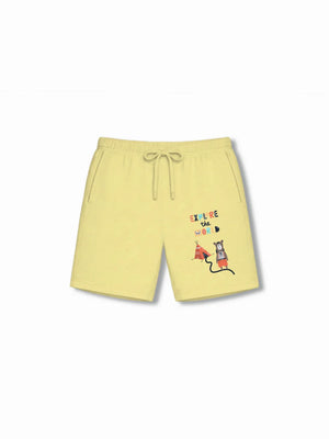 Australia Dusty Blue & Yellow Kids Shorts Set Size 7-8 Bamboo Cotton ‚ Bambify India