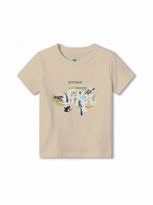 Bambify AZO Free Safe Kids Shorts Set ‚ Australia Beige & Light Blue Bamboo Cotton Bambify India Beige 7-8 Years bamboo cotton kids clothing India