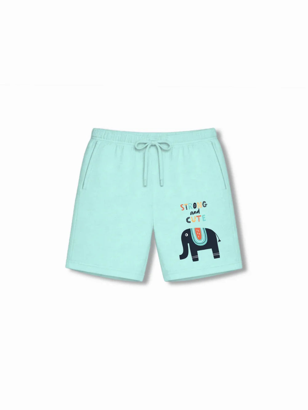 Animal World Beige & Light Blue Kids Shorts Set Size 7-8 Bamboo Cotton ‚ Bambify India