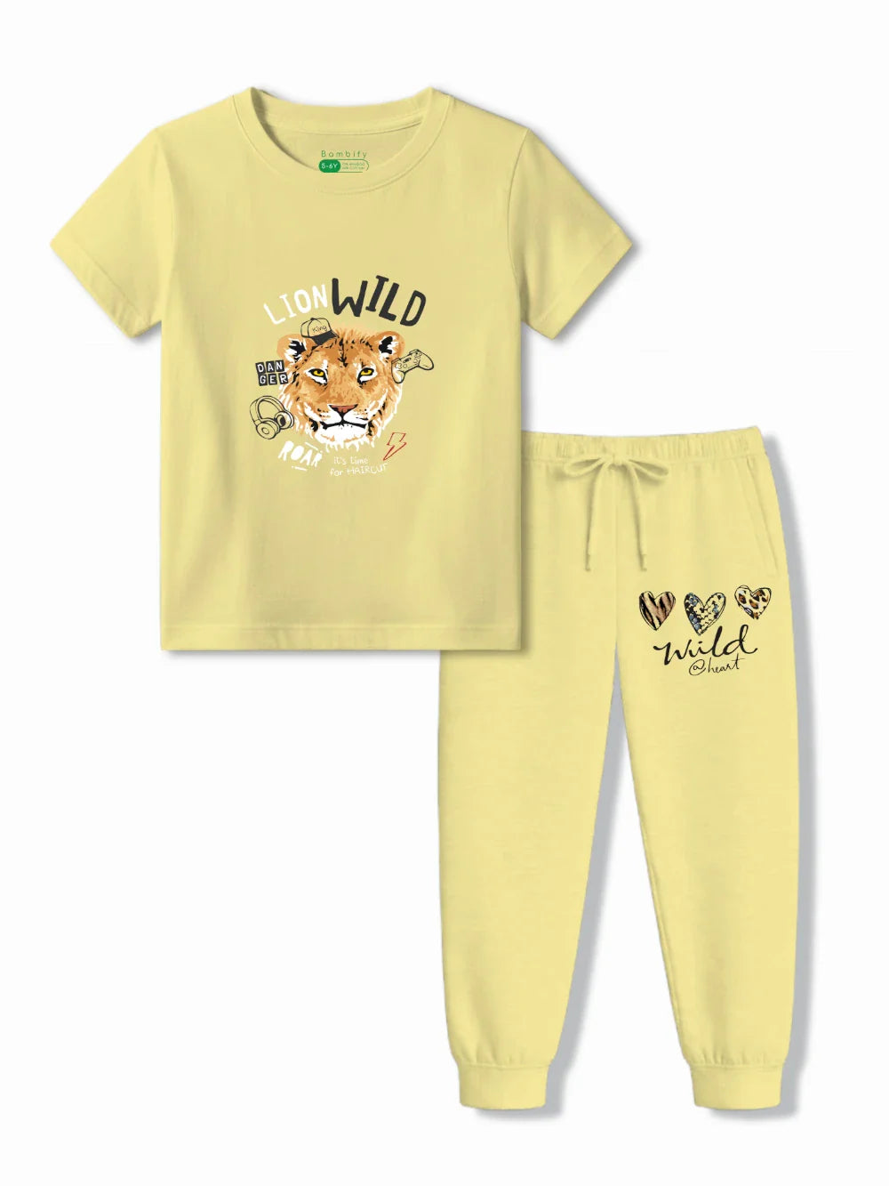 The Lion Yellow Kids Tracks Set Size 3-4 Years ‚ Bambify India