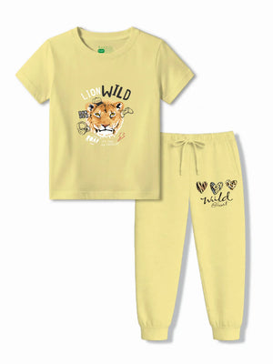 The Lion Yellow Kids Tracks Set Size 3-4 Years ‚ Bambify India