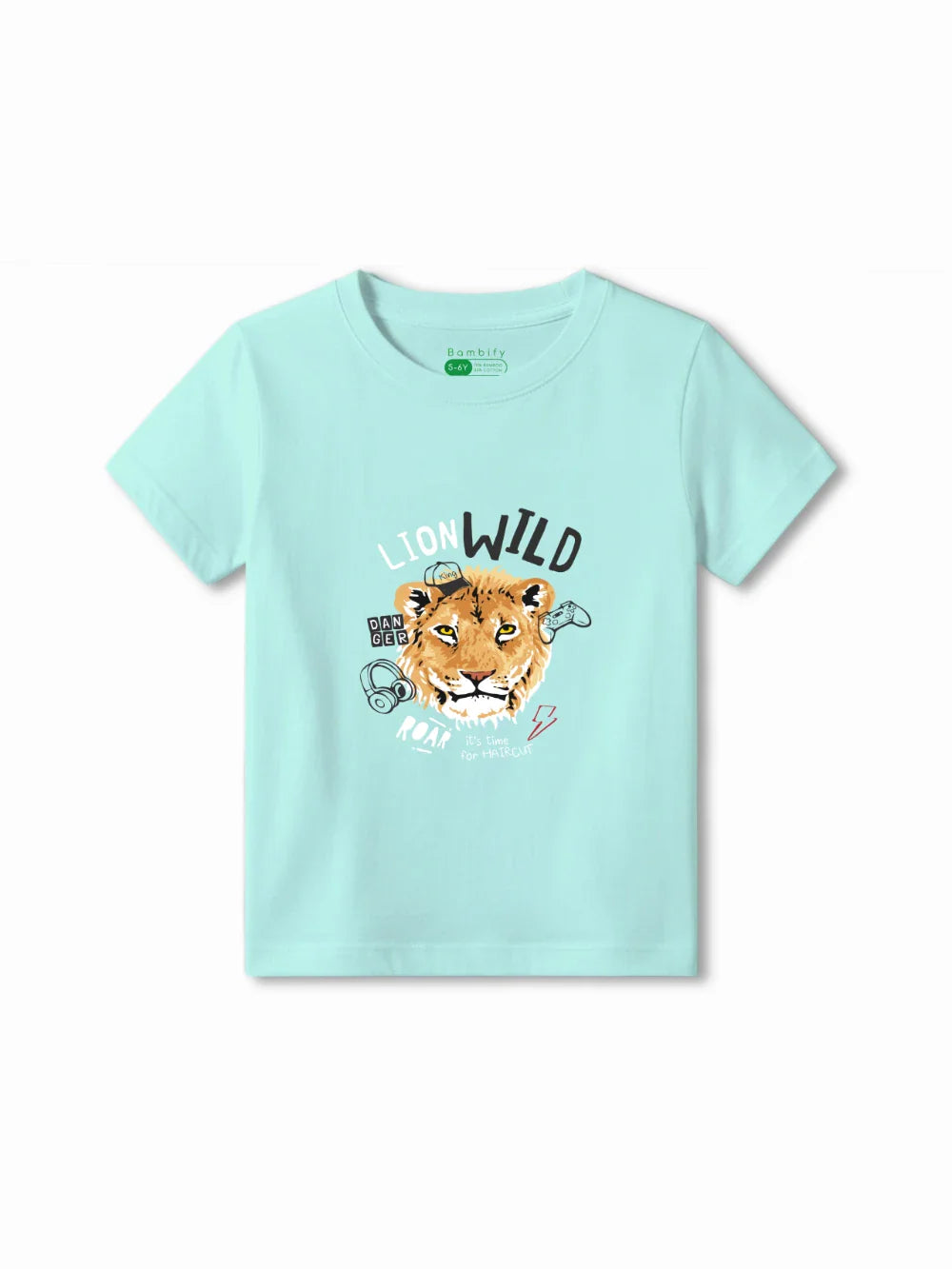 The Lion Light Blue & Dusty Blue Kids Tracks Set Size 5-6 Years ‚ Bambify India