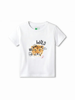 The Lion White & Beige Kids Tracks Set Size 5-6 Years ‚ Bambify India