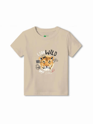 Bambify Premium Soft Bamboo Cotton Blend Kids Tracks Set ‚ The Lion Beige & Light Blue Bambify India Beige 5-6 Years bamboo cotton kids clothing India