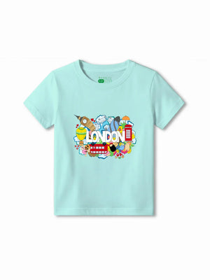 London Light Blue & Dusty Blue Kids Joggers Set Size 5-6 Years ‚ Bambify India