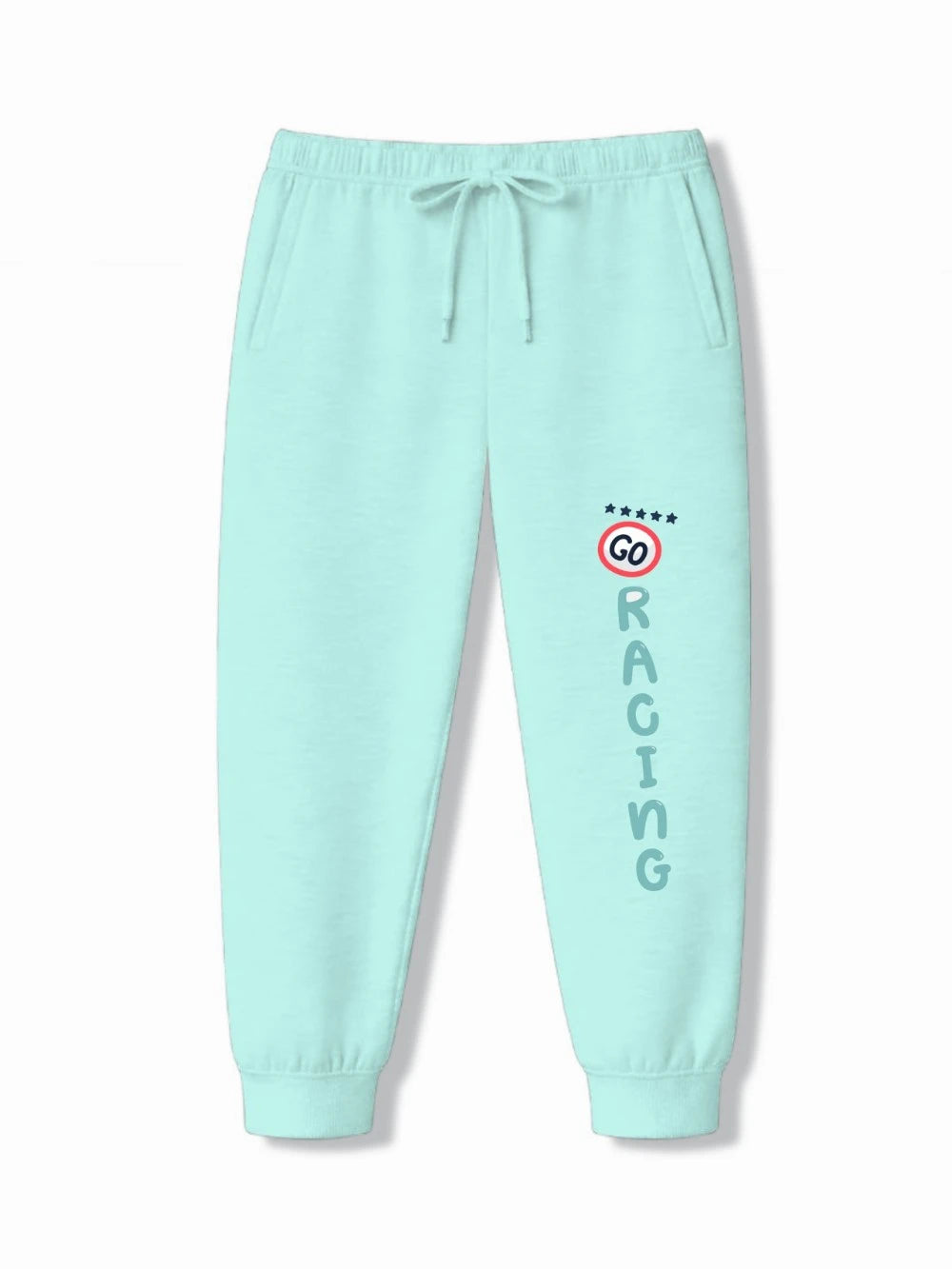 Bambify Eco Friendly Sustainable Kids Joggers Set ‚ F1 Racing Beige & Light Blue Bambify India Beige 7-8 Years bamboo cotton kids clothing India