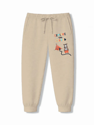 Australia White & Beige Kids T-Shirt & Joggers Set Size 7-8 Years ‚ Bambify India