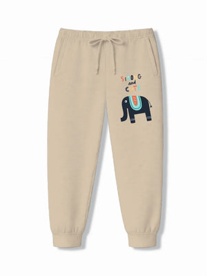 Animal World White & Beige Kids T-Shirt & Joggers Set Size 7-8 Years ‚ Bambify India